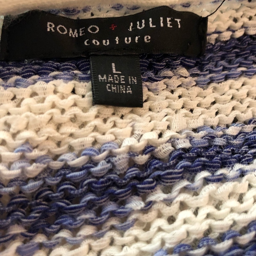 ROMEO + JULIET Couture Striped Crop Sweater - Picture 5 of 6